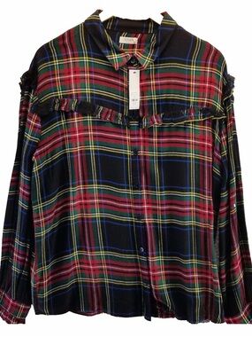 Francesca (Harper ) Shirt — Red, Green, Blue, Yellow Medium